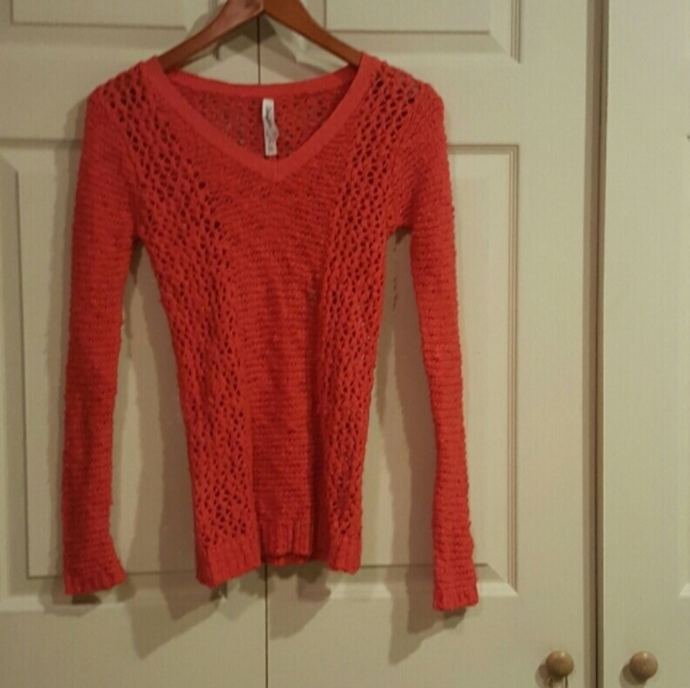 Aeropostable Pink Knit Long Sleeve Sweater Sz XS